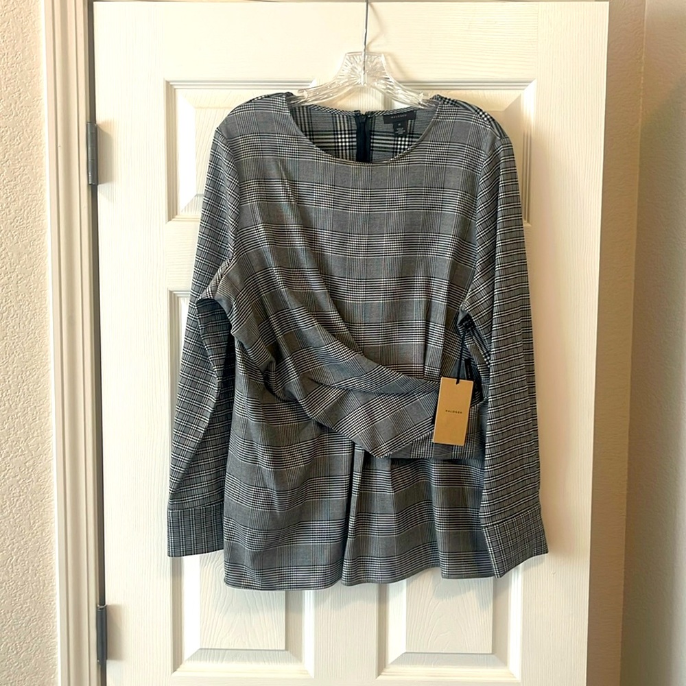 Mixed plaid top